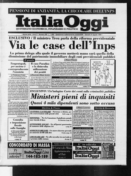 Italia oggi : quotidiano di economia finanza e politica